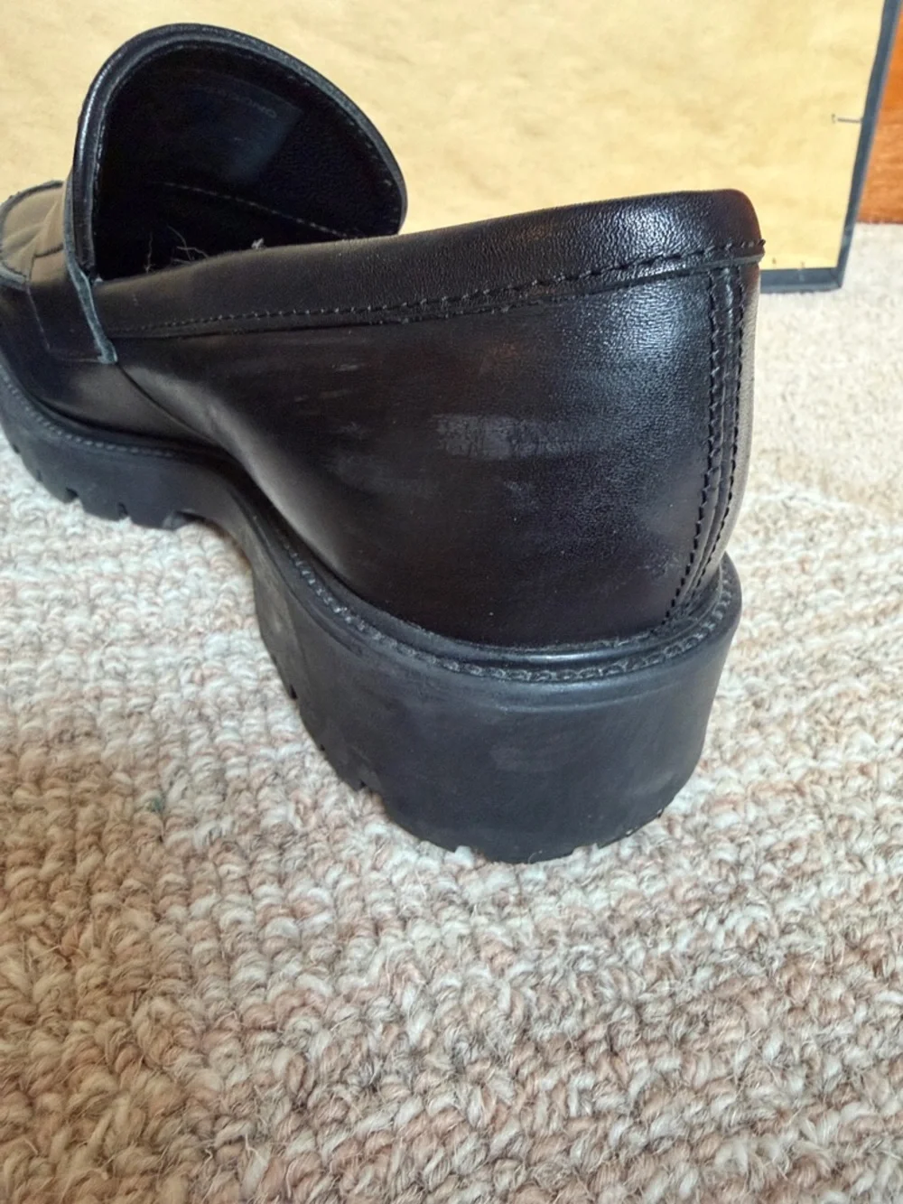 Vagabond Black Leather Chunky Loafers - Picture 5 of 6